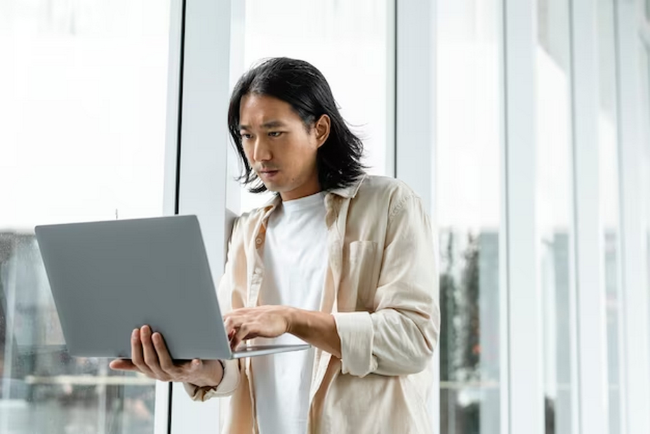 Man Using Computer