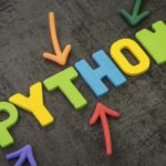 Colorful letter-shaped blocks spelling 'Python’